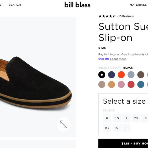 Bill Blass Sutton Suede Slip On Shoes Size 8.5 - Picture 5 of 5